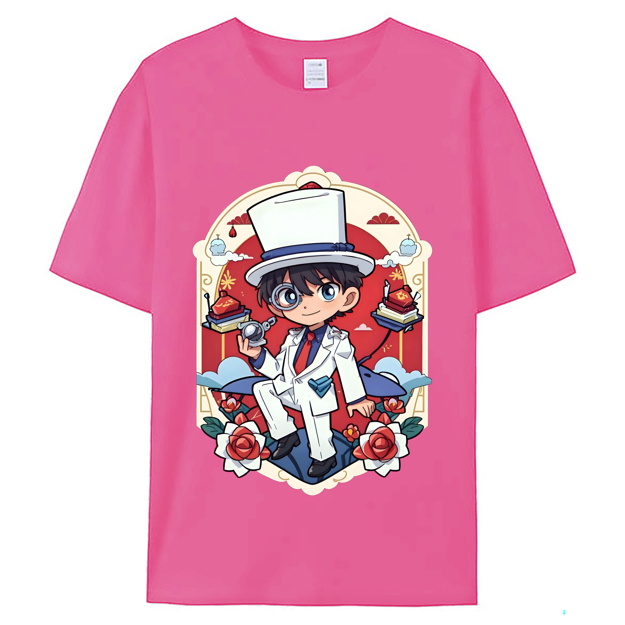 （画像用） 名探偵コナン くろば かいと Detective Conan Kuroba Kaito レディースカジュアルプリントTシャツ（綿100％）